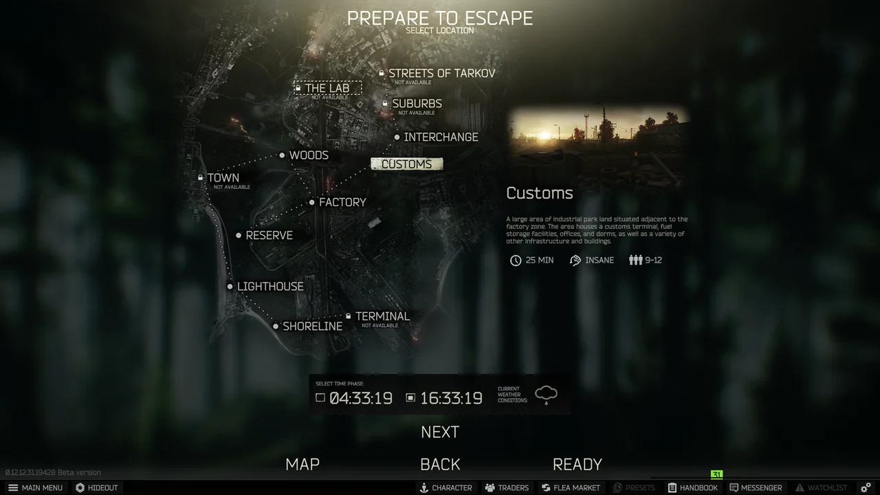 RSP-30 blue signal flare used during an Escape from Tarkov raid