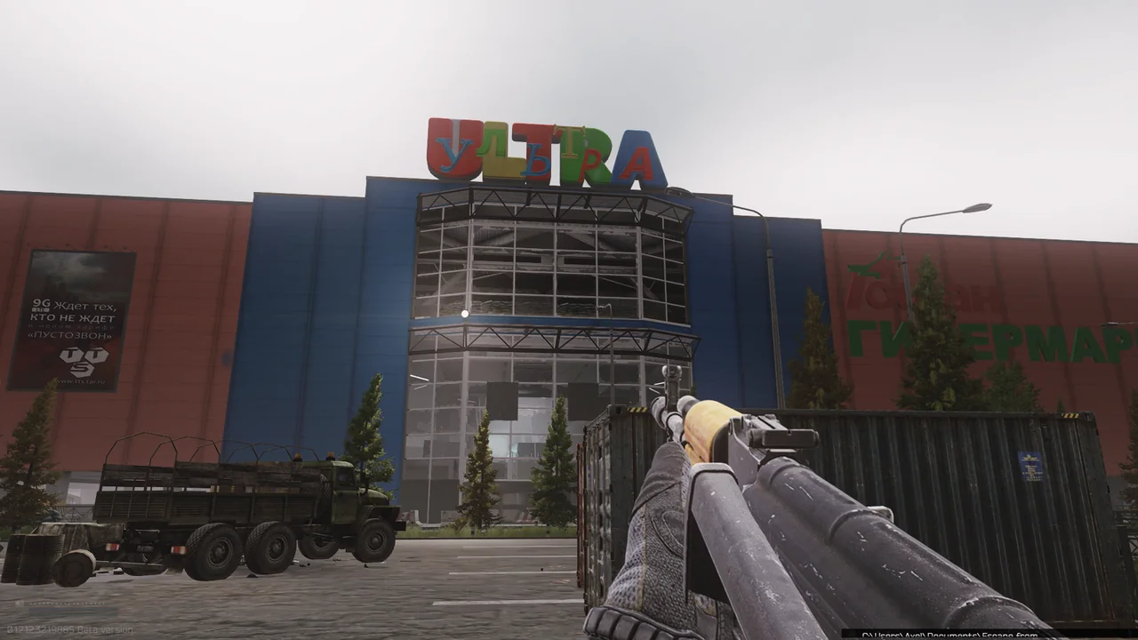 Container ESP highlighting a stash and filing cabinet in Tarkov